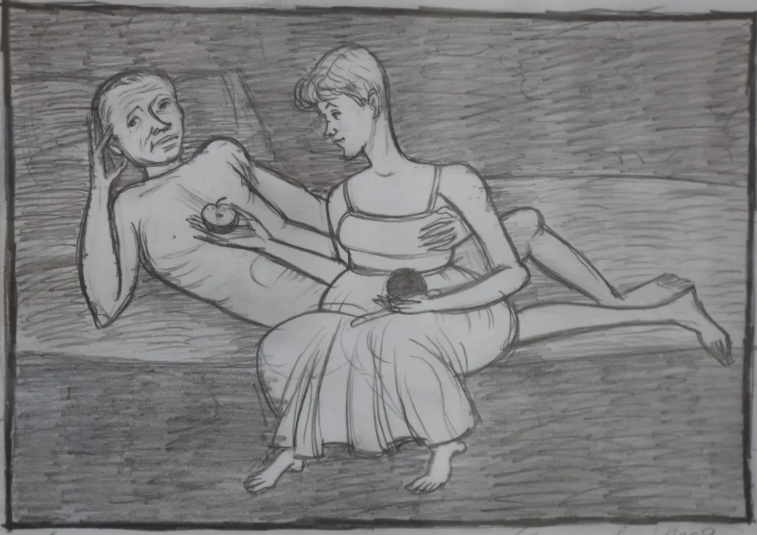 Г. Г. Калитов. Автопортрет с женой, 2009