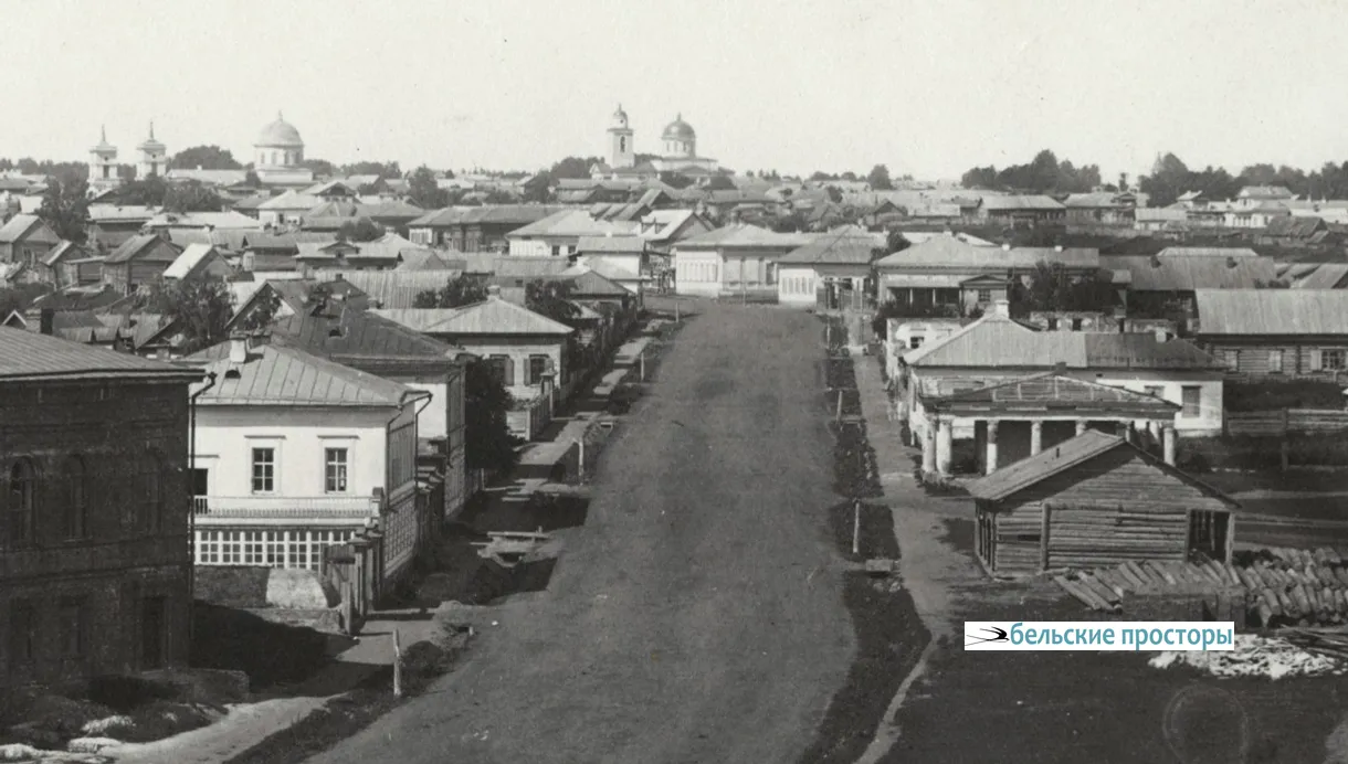 Ул. Большая Казанская в 1866 г. Справа внизу видны постройки 1-й пожарной части