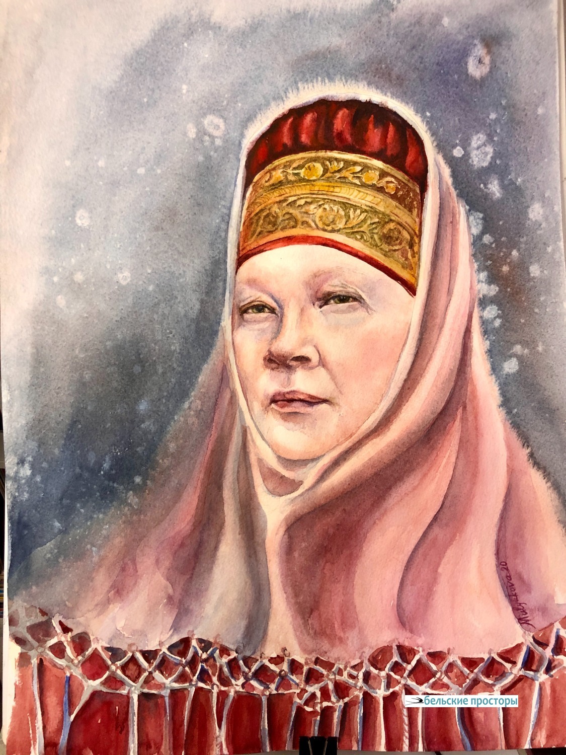 А. А. Мулюкова. Портрет Г. Ефремовой в русском головном уборе