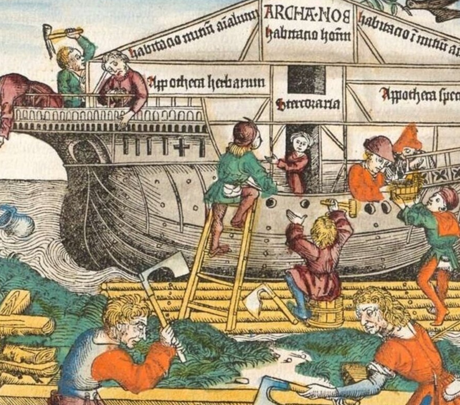 Гравюра "Ноев ковчег" XV век