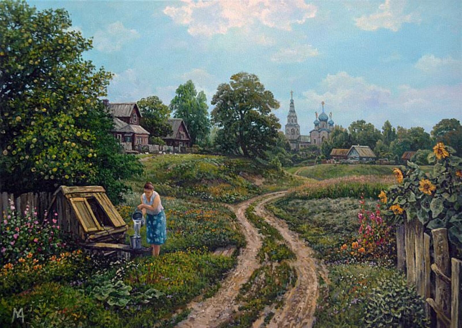 "Лето в деревне", художник Александр Мельников